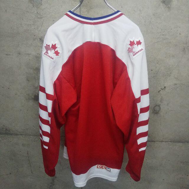 CCM(シーシーエム)のNHL CANADAカナダ ナショナルチーム　ホッケーシャツ 90s CCM メンズのトップス(Tシャツ/カットソー(七分/長袖))の商品写真