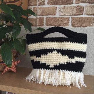 new♡ハンドメイドニットマルシェバッグ(バッグ)