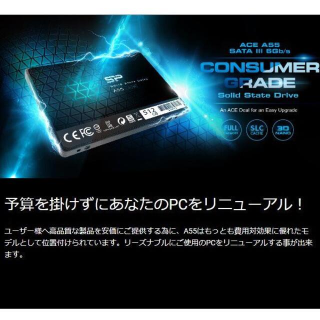 【SSD 256GB】シリコンパワー Ace A55 w/Mount 3