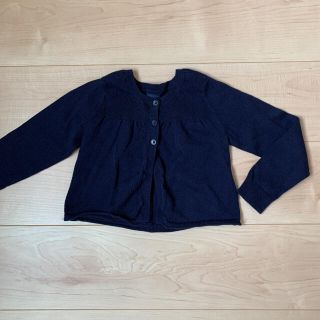 ベビーギャップ(babyGAP)のbabygap 濃紺 カーディガン　ショートボレロ　美品(カーディガン)