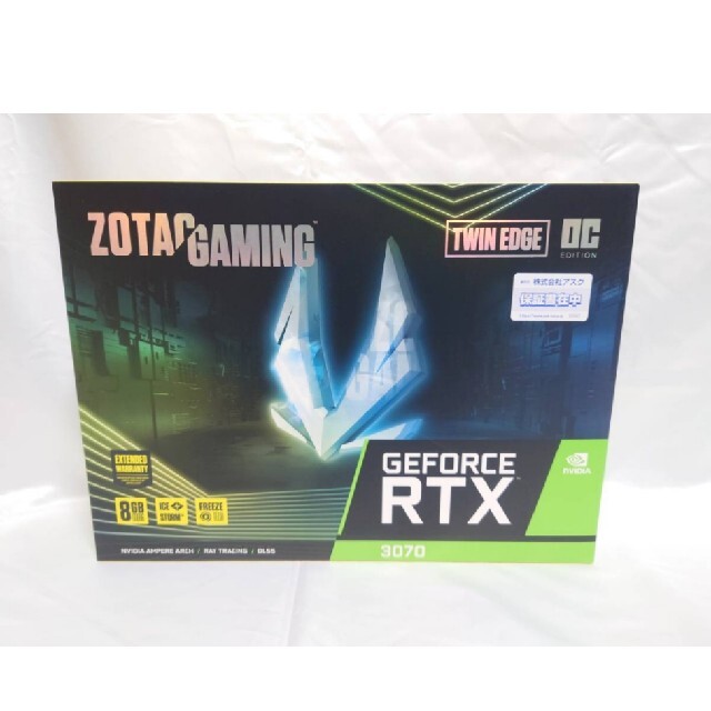 PCパーツ【新品】ZOTAC GEFORCE RTX 3070 TWIN EDGE OC