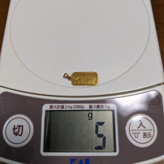 純金プレート　ネックレス　ペンダントトップ　K24　24金 レディースのアクセサリー(チャーム)の商品写真