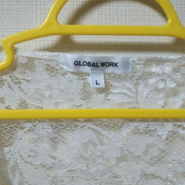 GLOBAL WORK(グローバルワーク)のグローバルワーク　レース　ガウン　L　120 キッズ/ベビー/マタニティのキッズ服女の子用(90cm~)(カーディガン)の商品写真