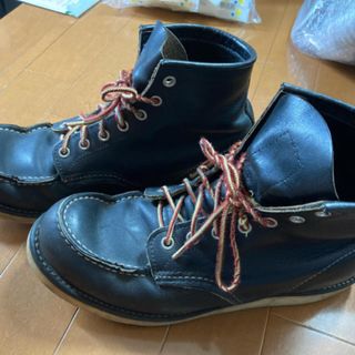 レッドウィング(REDWING)の【ばおーんさん】レッドウィング　黒　本革　26-26.5センチ(ブーツ)