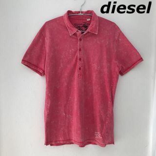 ディーゼル(DIESEL)のDIESELディーゼルポロシャツピンク総柄レアMサイズ(ポロシャツ)