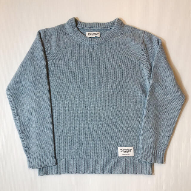WACKO MARIA(ワコマリア)のワコマリア カシミヤ ニット セーター ブルー アロハ スウェット シャツ メンズのトップス(ニット/セーター)の商品写真