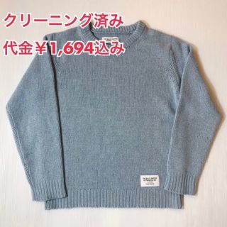 ワコマリア(WACKO MARIA)のワコマリア カシミヤ ニット セーター ブルー アロハ スウェット シャツ(ニット/セーター)