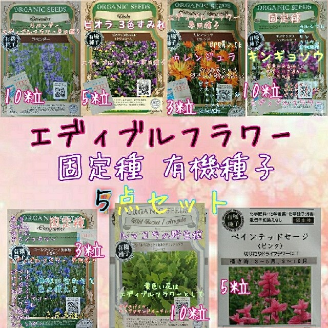 エディブルフラワー 専用種子 固定種 家庭菜園 野菜の種 水耕栽培 食品/飲料/酒の食品(野菜)の商品写真