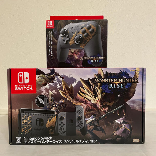 Nintendo Switch(ニンテンドースイッチ)のN.T様専用 モンスターハンターライズ スペシャルエディション エンタメ/ホビーのゲームソフト/ゲーム機本体(家庭用ゲーム機本体)の商品写真