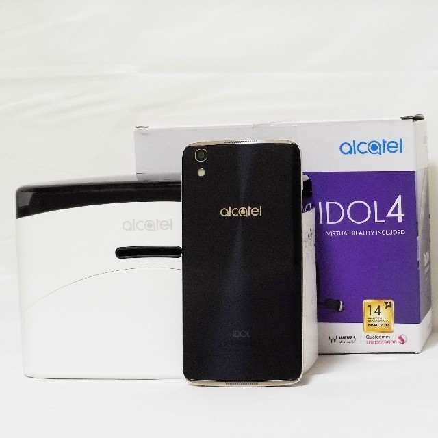 ANDROID(アンドロイド)のお家時間の暇つぶしに！VRゴーグル付きスマホ alcatel IDOL4 スマホ/家電/カメラのスマートフォン/携帯電話(スマートフォン本体)の商品写真