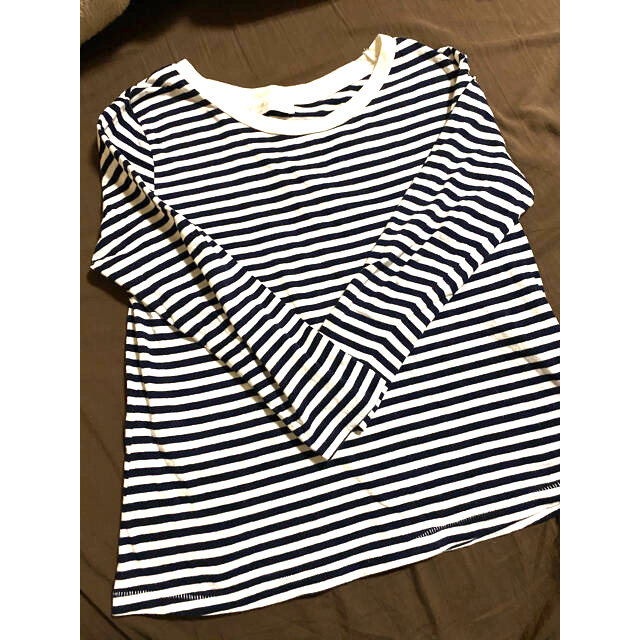 ZARA(ザラ)のZARAボーダーTシャツ　Ｌサイズ レディースのトップス(Tシャツ(長袖/七分))の商品写真