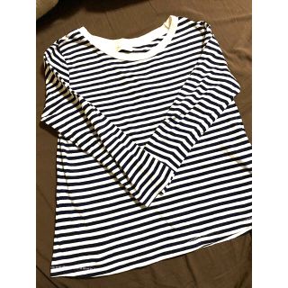 ザラ(ZARA)のZARAボーダーTシャツ　Ｌサイズ(Tシャツ(長袖/七分))