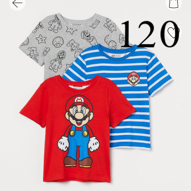 H&M(エイチアンドエム)のH&M プリントTシャツ　マリオ キッズ/ベビー/マタニティのキッズ服男の子用(90cm~)(Tシャツ/カットソー)の商品写真