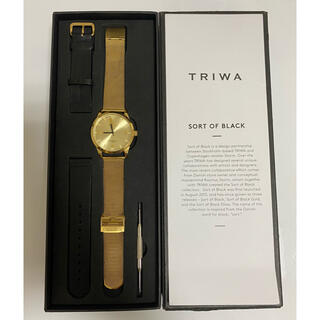 トリワ(TRIWA)のTRIWA SORT OF BLACK 腕時計　金(腕時計(アナログ))