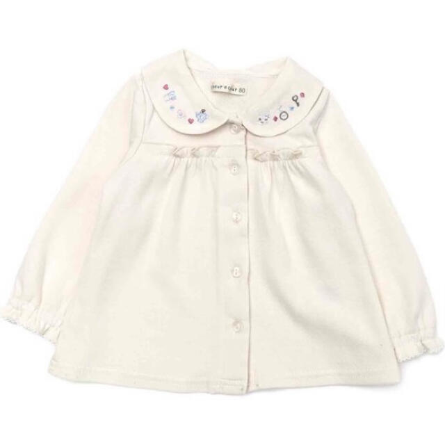 coeur a coeur(クーラクール)の新品 タグ付 クーラクール　ブラウスTシャツ　サイズ 80 キッズ/ベビー/マタニティのベビー服(~85cm)(Ｔシャツ)の商品写真