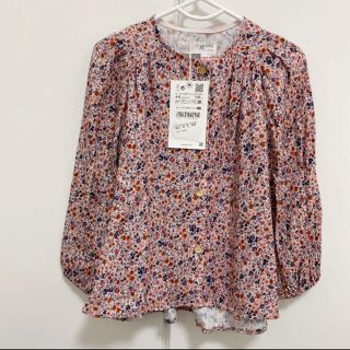 ザラキッズ(ZARA KIDS)の新品　ZARABaby  フラワー柄ブラウス  花柄 110サイズ(ブラウス)