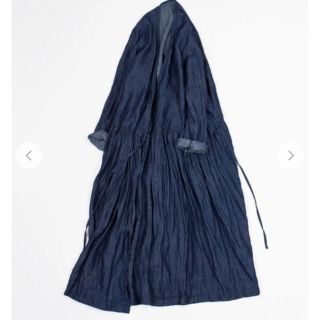 ネストローブ(nest Robe)のネストローブ  リネンデニムカシュクールワンピースほぼ新品(ロングワンピース/マキシワンピース)