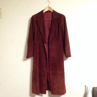 スウェード生地ロングコート(ロングコート)