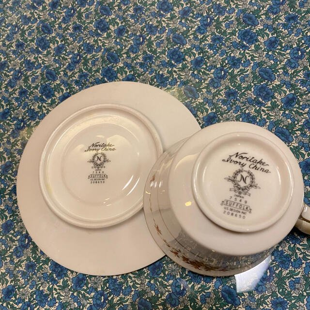 Noritake ノリタケ ティーカップ&ソーサー 5客　ヴィンテージ昭和レトロ 3