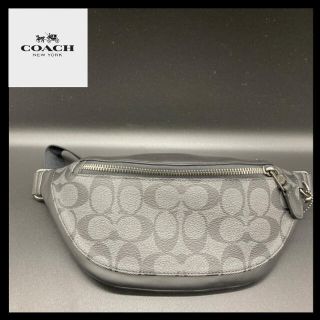 コーチ(COACH)の【送料無料】COACH コーチ  ウエストポーチ　チャコール　ブラック(ボディーバッグ)