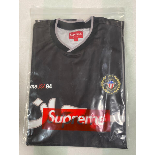 優supreme出品一覧supreme Arabic Logo Soccer Jersey サッカー