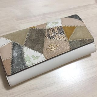 コーチ(COACH)のCOACH　パッチワーク　レザー×スエードミックス　長財布(財布)