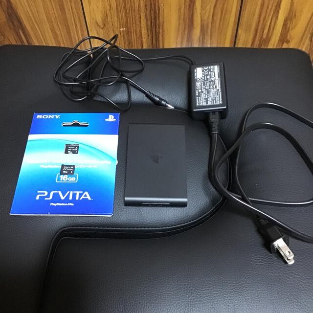 PlayStation Vita(プレイステーションヴィータ)のPSVITA TV メモリーカード16GB 2枚付 エンタメ/ホビーのゲームソフト/ゲーム機本体(家庭用ゲーム機本体)の商品写真