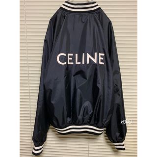 セリーヌ(celine)の新品【 CELINE セリーヌ 】ロゴ プリント ナイロン テディジャケット(ナイロンジャケット)