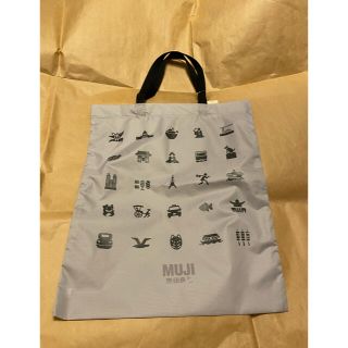 ムジルシリョウヒン(MUJI (無印良品))の無印良品★東京アイコン買い物バッグライトグレー(エコバッグ)