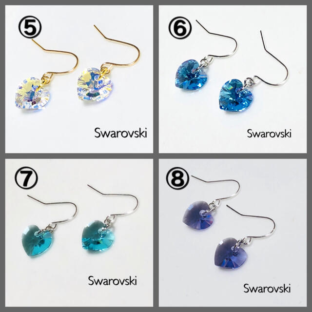 SWAROVSKI(スワロフスキー)の大人キレイ／輝く　ハート スワロフスキーネックレス　★カラーお選び頂けます★ ハンドメイドのアクセサリー(ネックレス)の商品写真