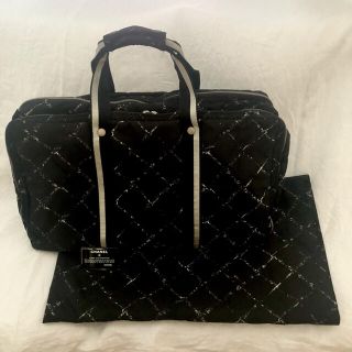 シャネル(CHANEL)の★CHANEL★旧トラベルライン★ナイロン ラージ ボストンバッグ★黒★シャネル(ボストンバッグ)