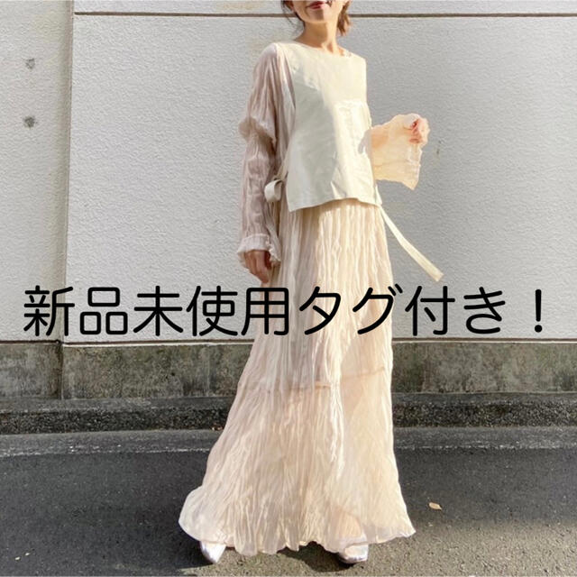 レザーベスト付きプリーツロングワンピース who'swhoChico レザーベスト付きプリーツロングワンピース who'swhoChico
