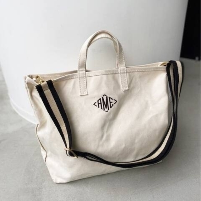 【AMERICANA/アメリカーナ】AME Tote Bag(L)ブラウンロゴ