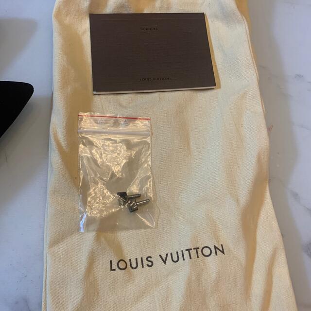 LOUIS VUITTON(ルイヴィトン)のルイヴィトン　35 1/2 ヒール　パンプス　スウェード　ブラック レディースの靴/シューズ(ハイヒール/パンプス)の商品写真