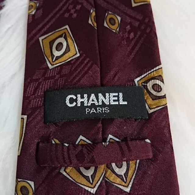 CHANEL(シャネル)の美品 【CHANEL】シャネル ネクタイ ワインカラー ボルドー メンズのファッション小物(ネクタイ)の商品写真