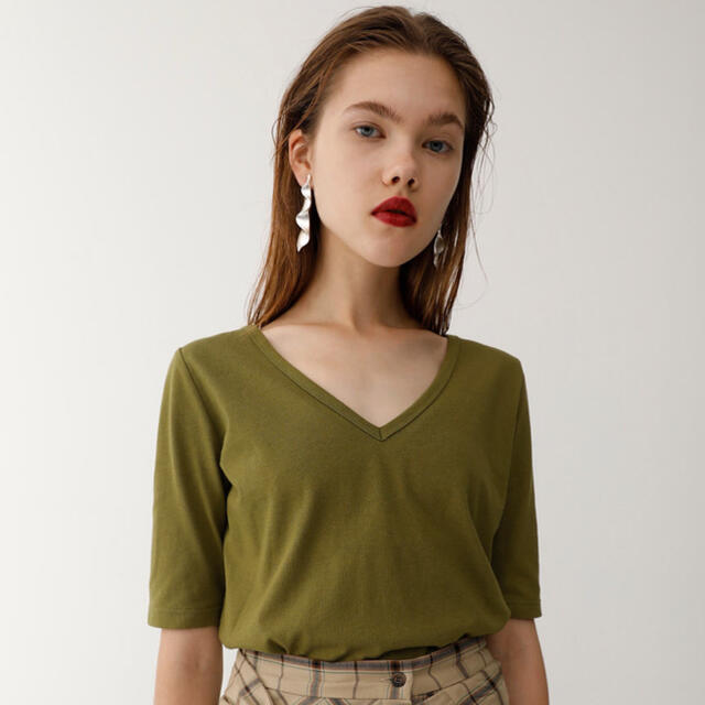 moussy(マウジー)の2WAY H/S TOP レディースのトップス(カットソー(半袖/袖なし))の商品写真