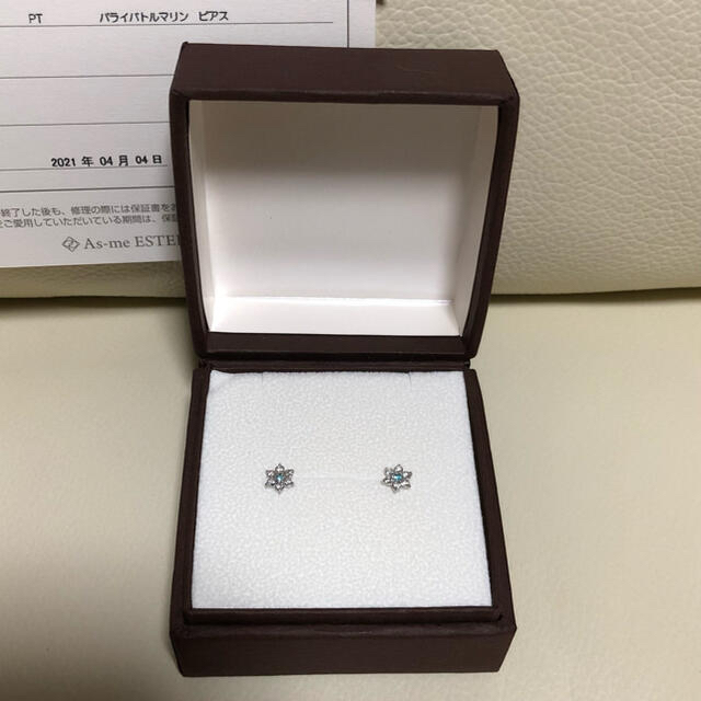 パライバトルマリン ダイヤモンド プラチナ ピアス（0.2ct）