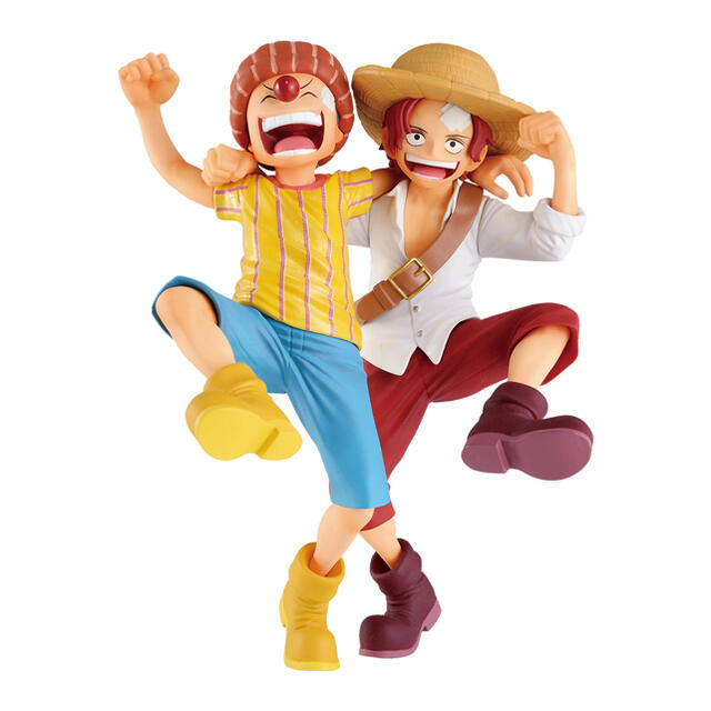 BANPRESTO(バンプレスト)のONE PIECE一番くじ　ワンピースE賞シャンクス＆バギーフィギュア エンタメ/ホビーのおもちゃ/ぬいぐるみ(キャラクターグッズ)の商品写真