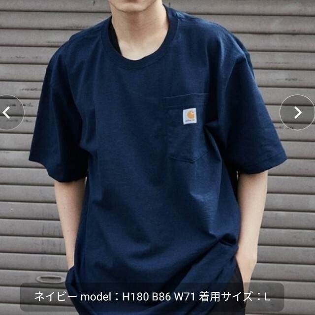 carhartt(カーハート)の新品未使用 カーハート ポケット ビッグ Tシャツ ネイビー K87 NVY M メンズのトップス(Tシャツ/カットソー(半袖/袖なし))の商品写真