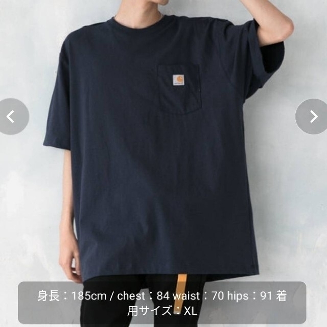 carhartt(カーハート)の新品未使用 カーハート ポケット ビッグ Tシャツ ネイビー K87 NVY M メンズのトップス(Tシャツ/カットソー(半袖/袖なし))の商品写真