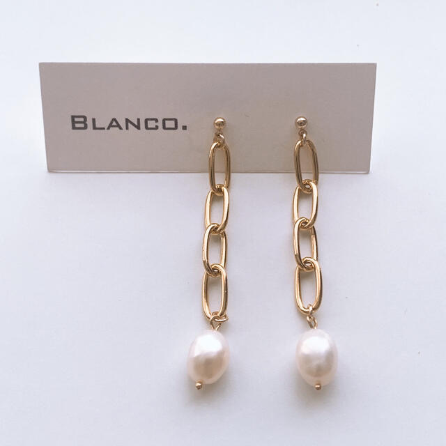 DEUXIEME CLASSE(ドゥーズィエムクラス)の*週末セール* Blanco. バロックパール チェーンピアス ゴールド レディースのアクセサリー(ピアス)の商品写真