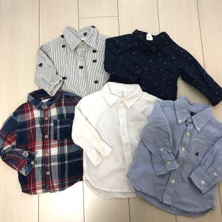 ザラキッズ(ZARA KIDS)の【80サイズ】長袖シャツ５枚セット＊ZARA/GAP/H&M/OSHKOSH(シャツ/カットソー)