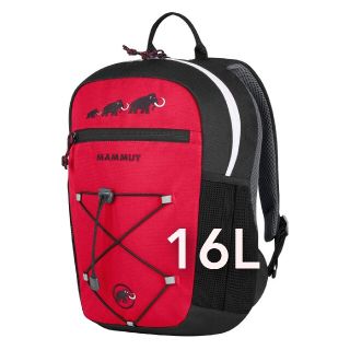 マムート(Mammut)のマムート リュック ファースト ジップ 16リットル ブラック✕レッド(リュックサック)