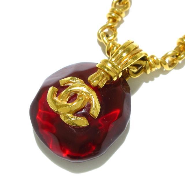 2023最新作】 CHANEL - シャネル ネックレス - ゴールド×レッドの通販