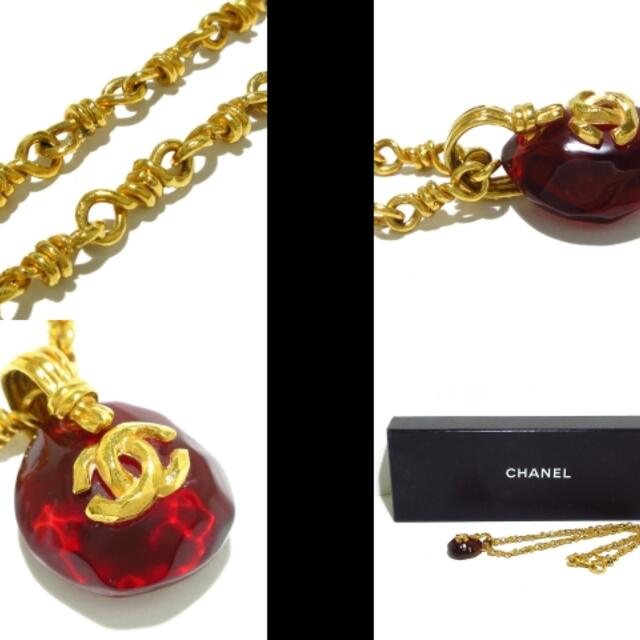 CHANEL(シャネル)のシャネル ネックレス - ゴールド×レッド レディースのアクセサリー(ネックレス)の商品写真