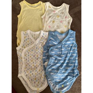 ユニクロ(UNIQLO)の［専用］UNIQLO ユニクロ 肌着 ロンパース メッシュロンパース　4枚セット(肌着/下着)