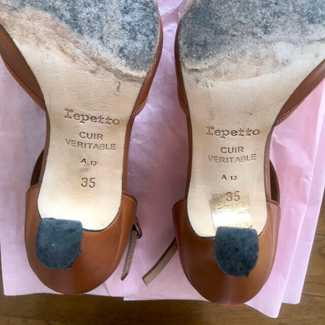 repetto(レペット)のレペット　ストラップ　パンプス　ブラウン レディースの靴/シューズ(ハイヒール/パンプス)の商品写真