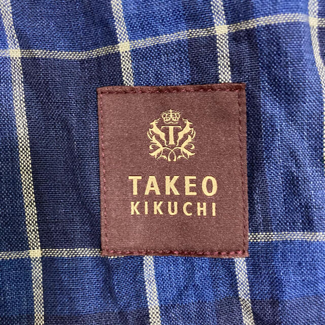 TAKEO KIKUCHI(タケオキクチ)の良品◆TAKEO KIKUCHI◆リネン 麻100 チェックテーラードジャケット メンズのジャケット/アウター(テーラードジャケット)の商品写真