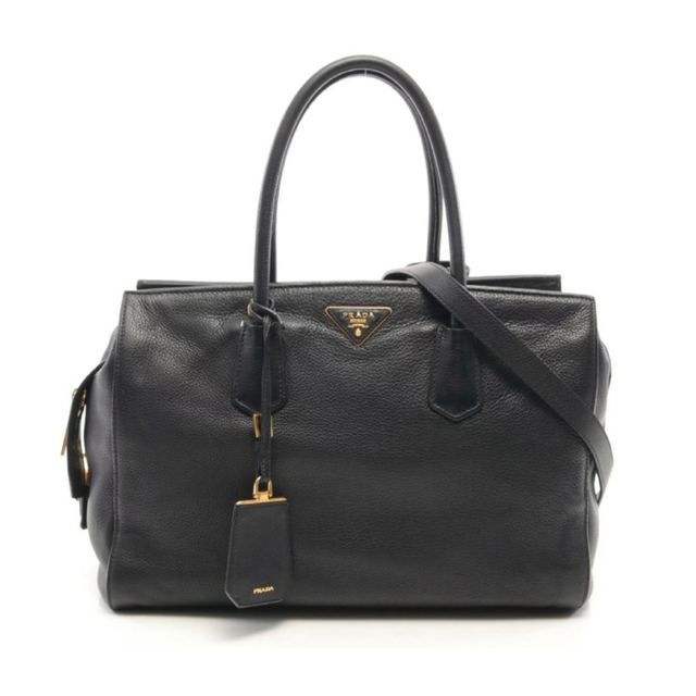 美品 PRADA プラダ ハンドバック ブラック - トートバッグ