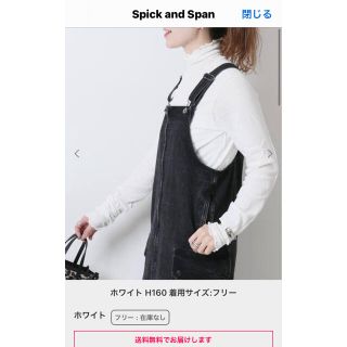 スピックアンドスパン(Spick & Span)の新品未使用　Spick & span シアーリブハイネック　白(カットソー(長袖/七分))